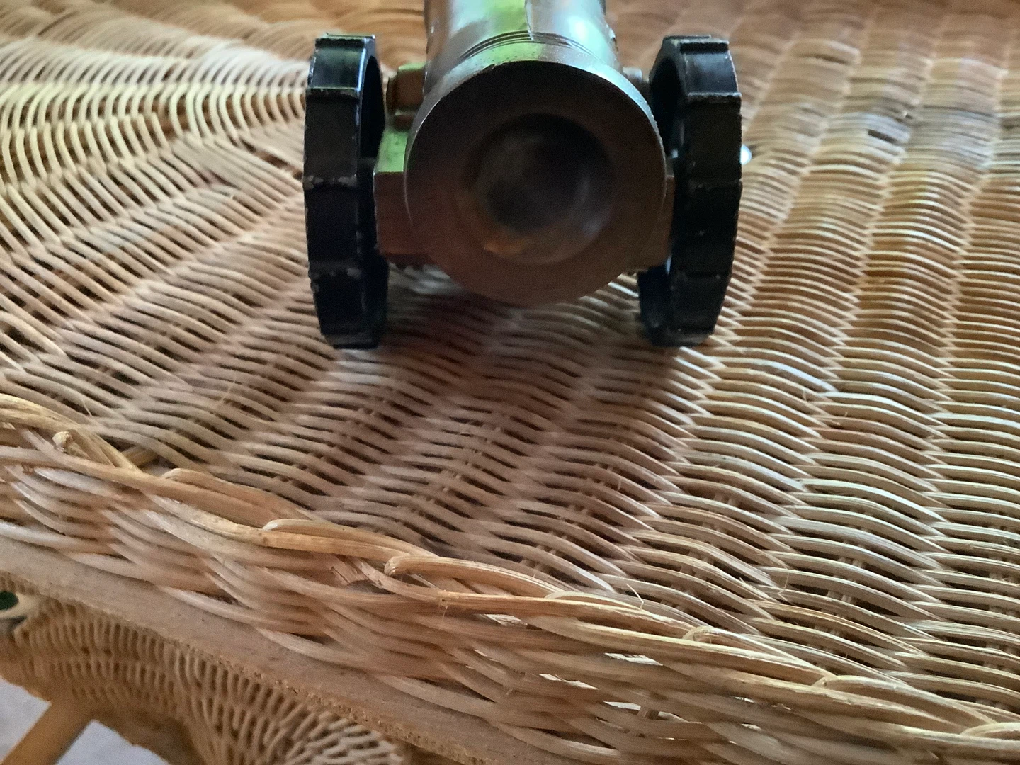 Vtg Brass & Die Cast Metal Cannon Bank 🐞 - photo 4