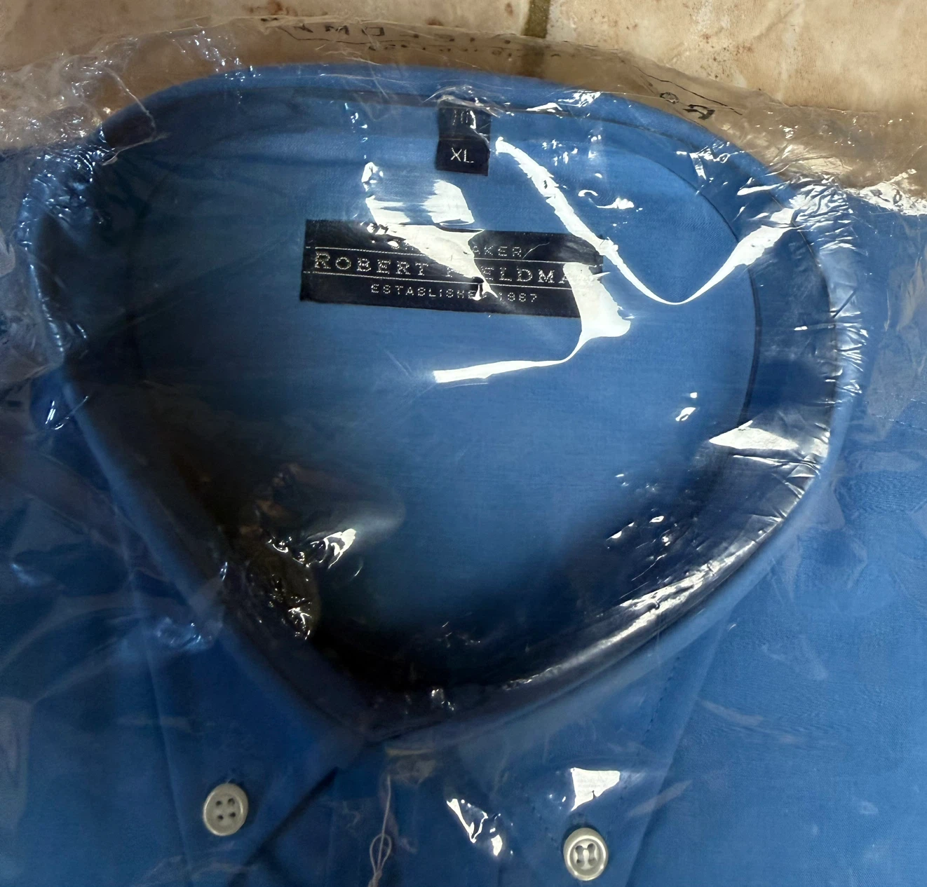 Robert Friedman Men's Blue Button-Up Shirt - photo 3