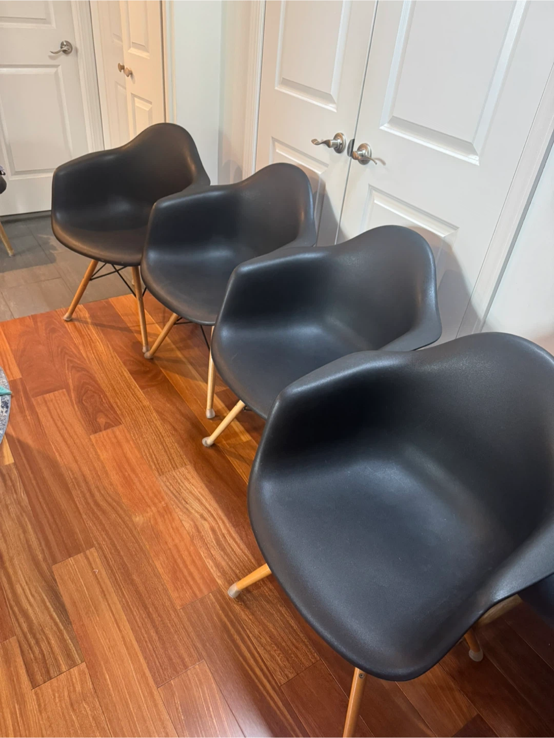Set of 4 Black Dining Chairs