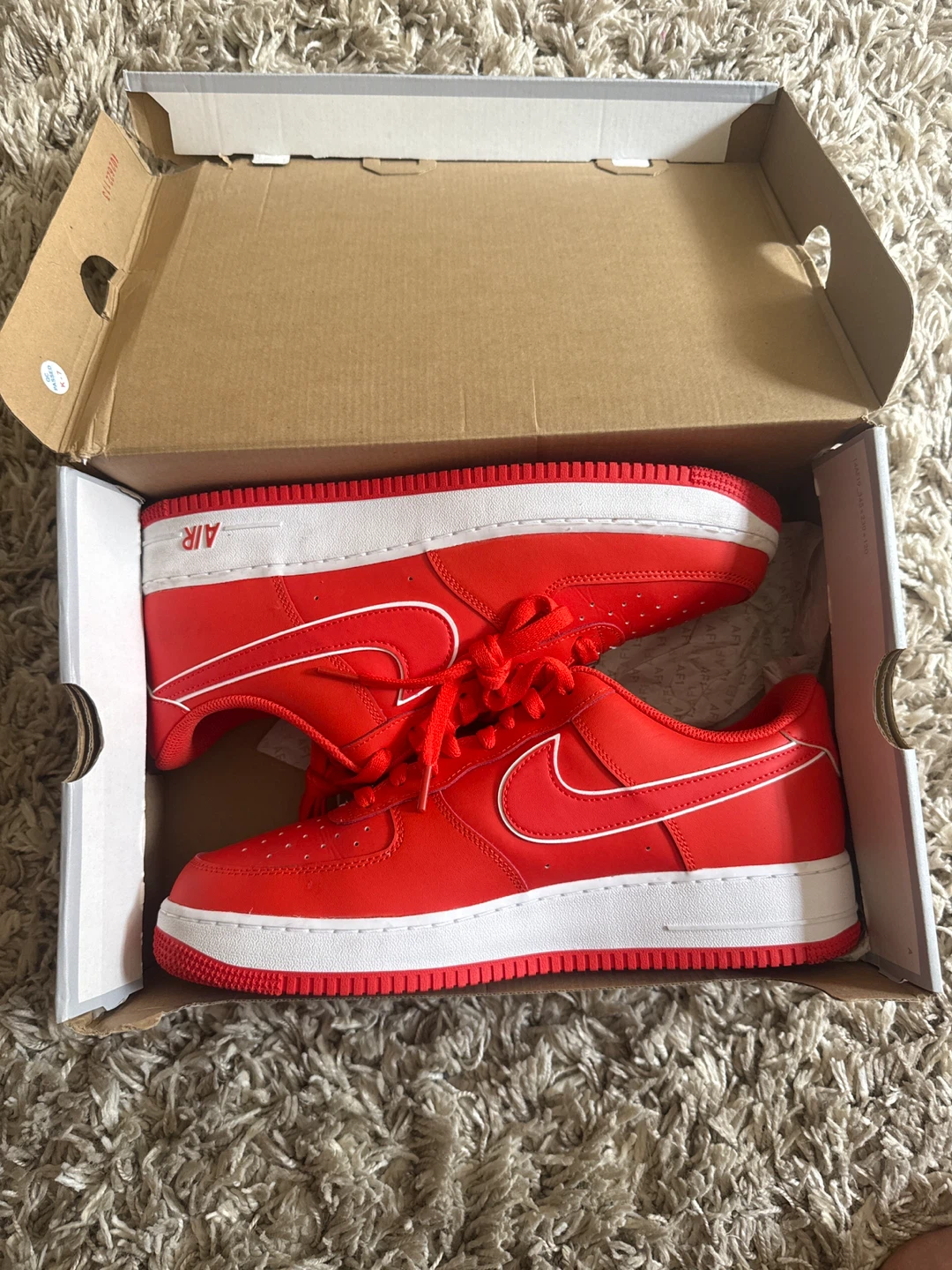 Nike Air Force 1 '07 Red White Size 12