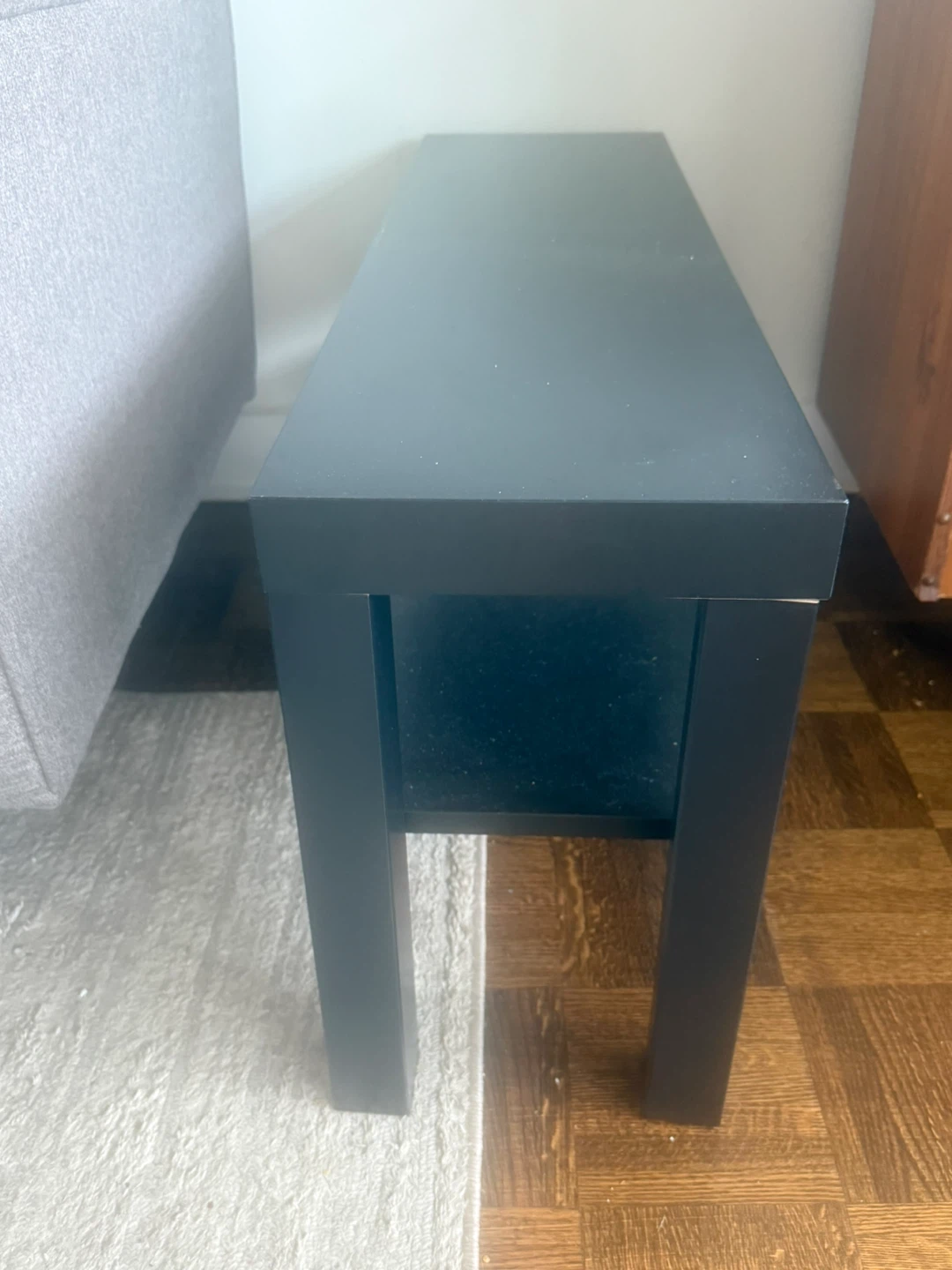 Black Coffee Table with Shelf (set of 3)