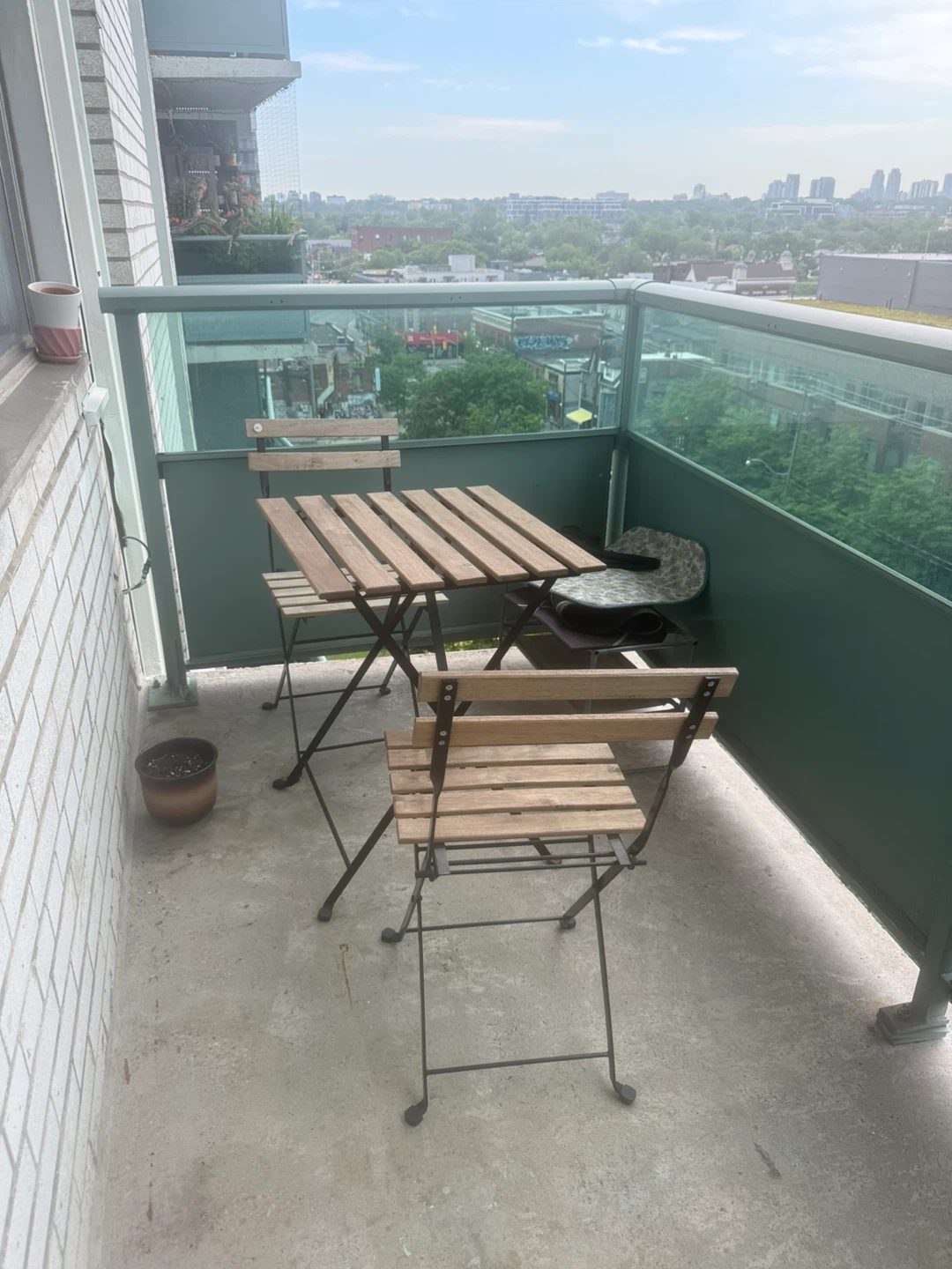 Wooden Balcony Bistro Set
