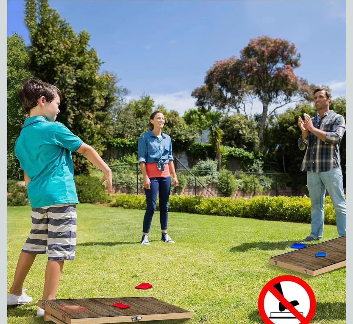Cornhole Board Set with 8 Bean Bags and Carrying Case - photo 3