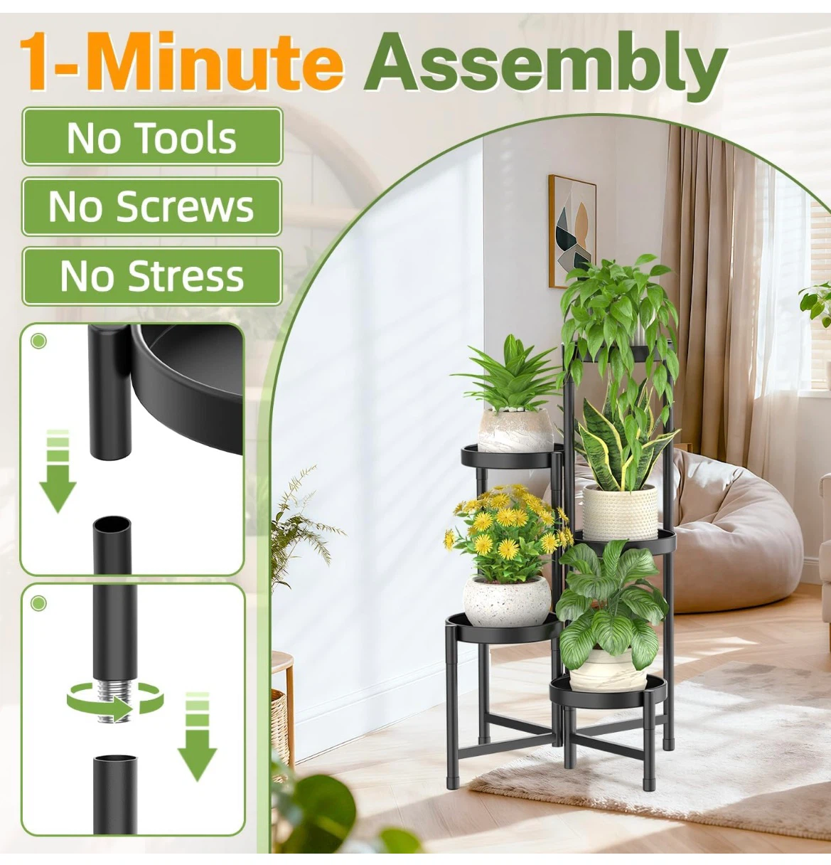 4-Tier Metal Plant Stand - photo 3