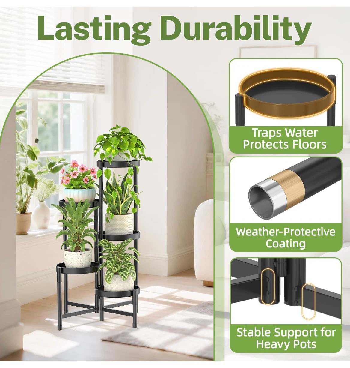 4-Tier Metal Plant Stand - photo 5