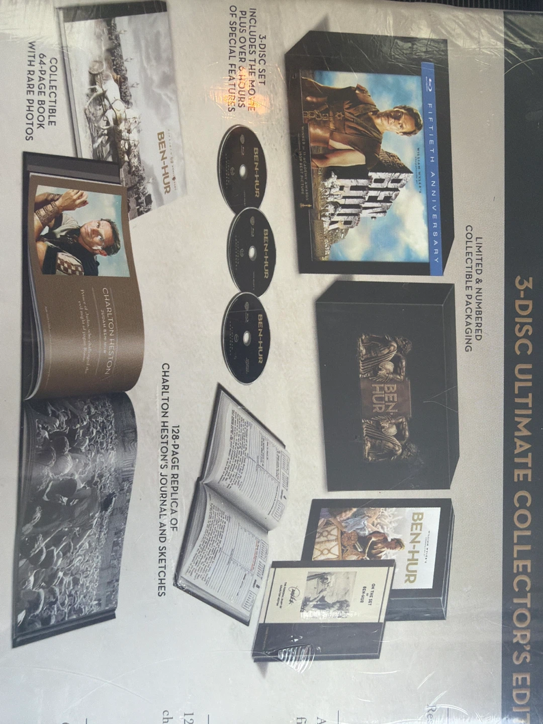 Ben-Hur 50th Anniversary 3-Disc Blu-Ray Collector's Edition - photo 3