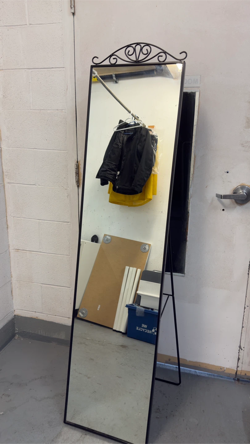 Full Length Standing Mirror with Ornate Top - photo 2