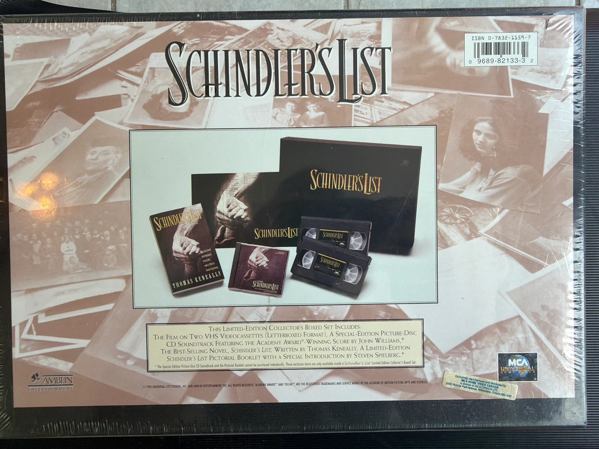Schindler's List Limited Edition VHS Collector's Boxed Set - photo 3