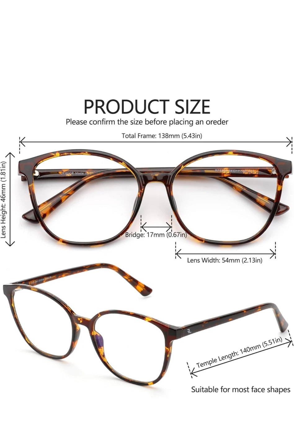 Tortoiseshell Blue Light Glasses - photo 4
