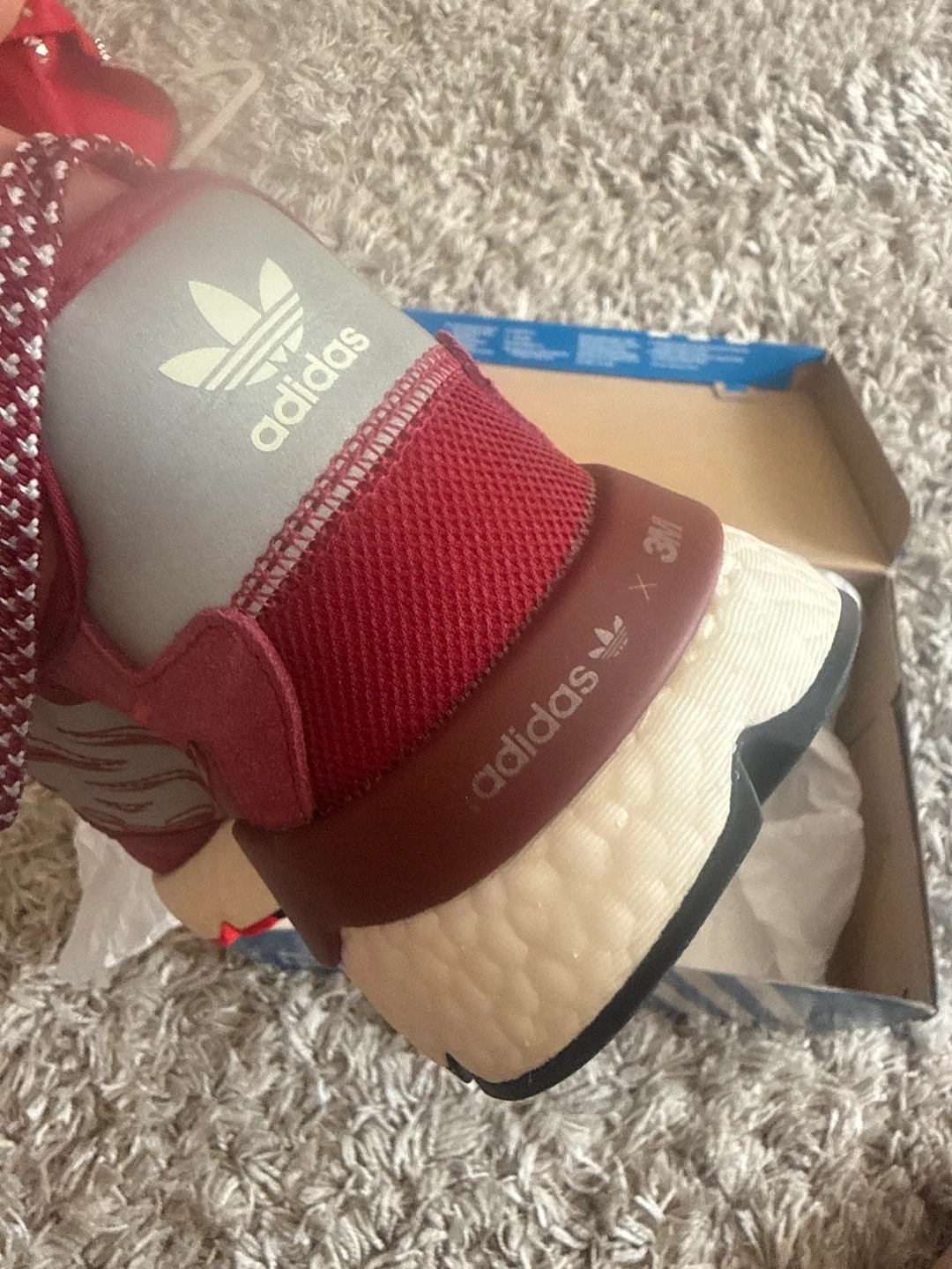 Adidas Nite Jogger Shoes Size 11 Burgundy - photo 2