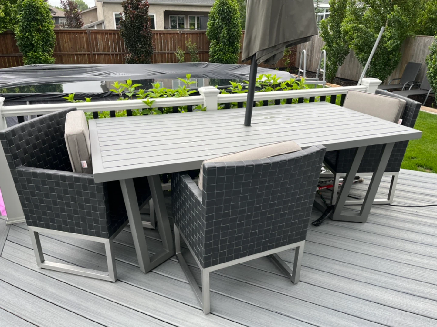 Grey Outdoor Dining Set