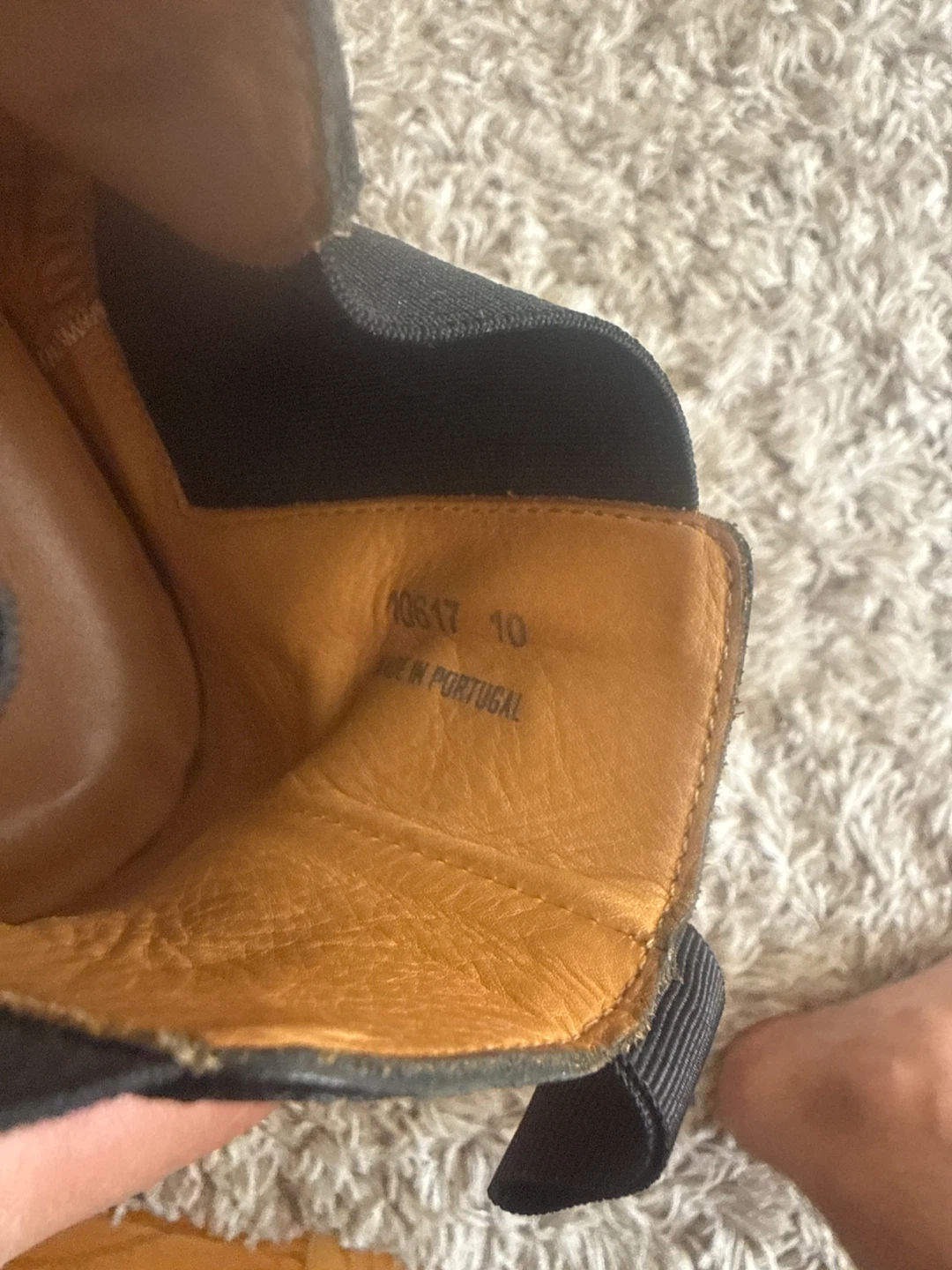 Jack Erwin Black Leather Chelsea Boots Size 10 - photo 3