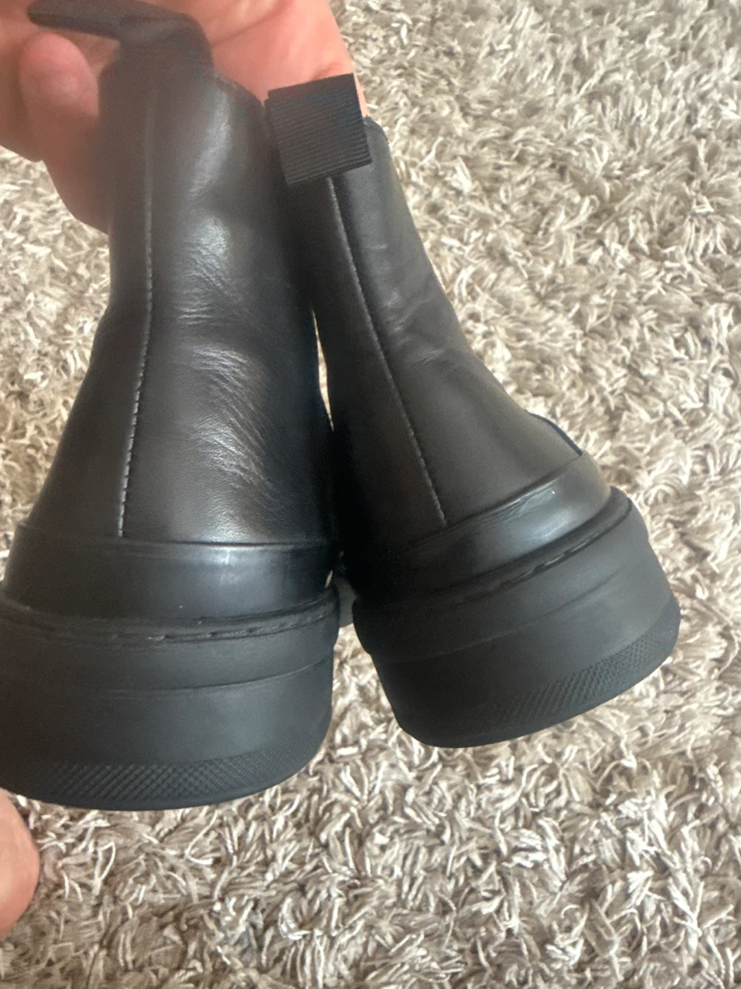 Jack Erwin Black Leather Chelsea Boots Size 10 - photo 4