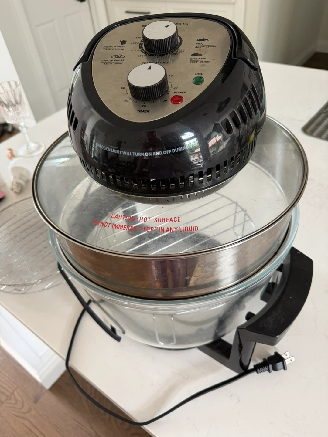 Big boss, large glass air fryer, non-toxic family sized - photo 4