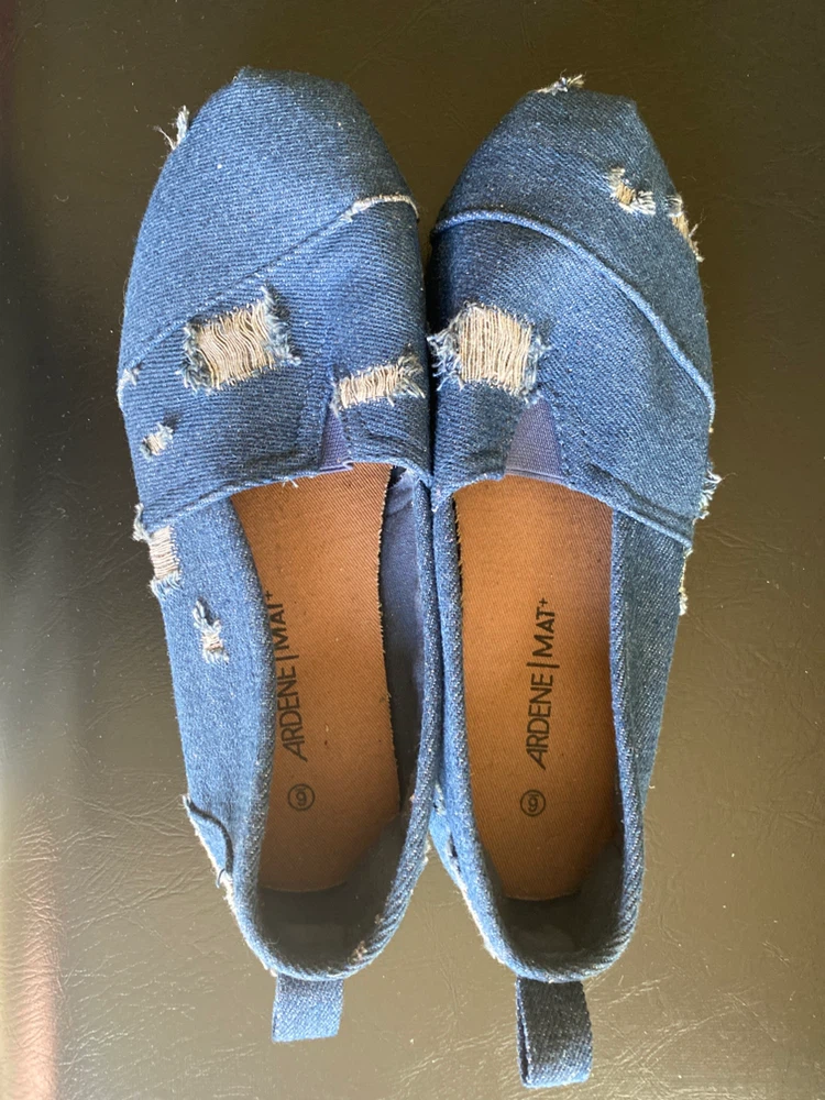 Ardene Mat+ Denim Slip-On Shoes Size 6