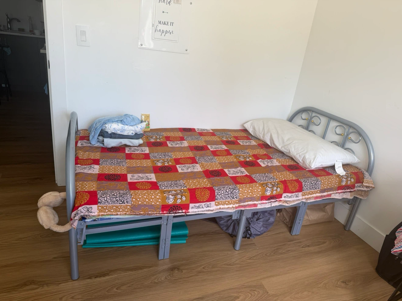 Folding Bed with Mattress and Pillow