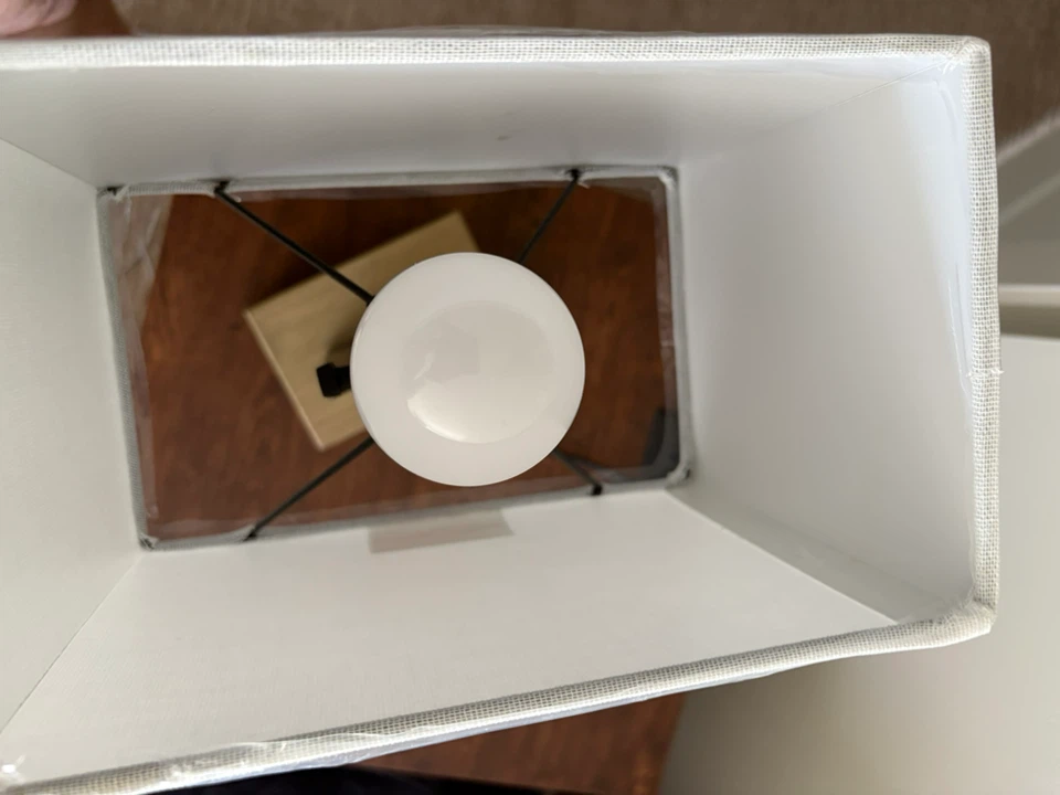 Modern Wood and Metal Table Lamp - photo 4