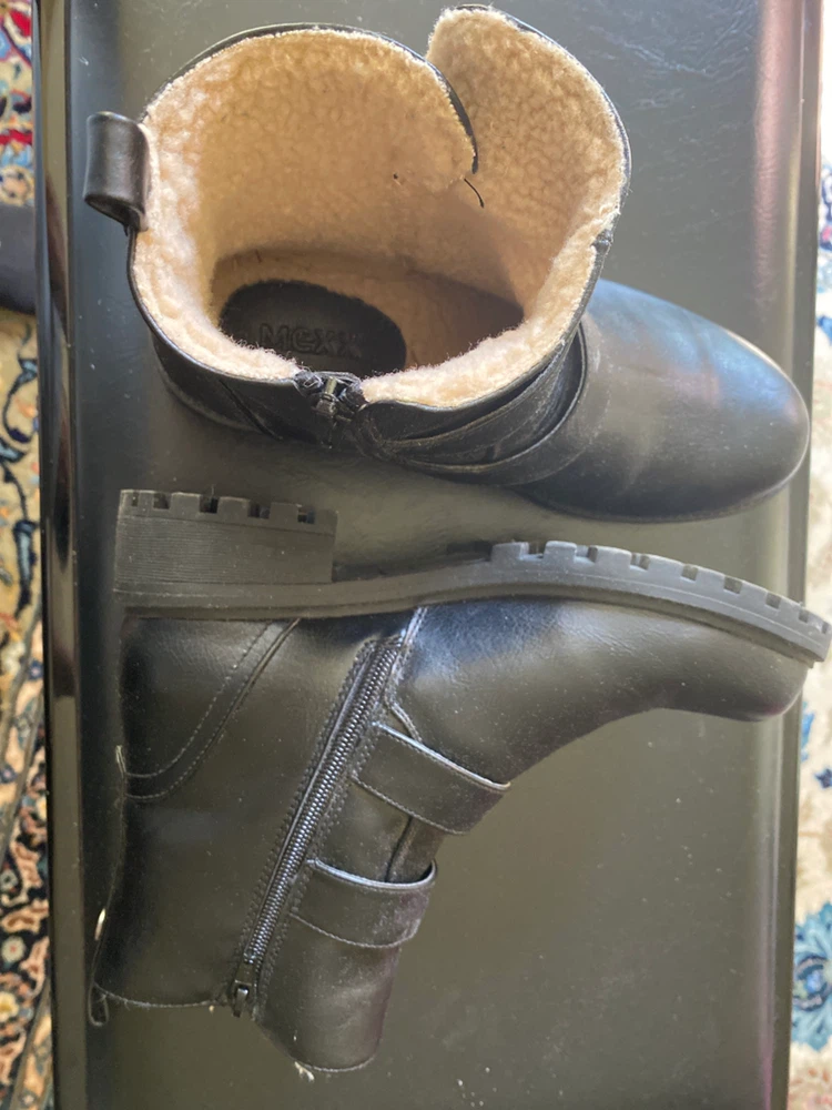 Mexx Black Faux Leather Boots