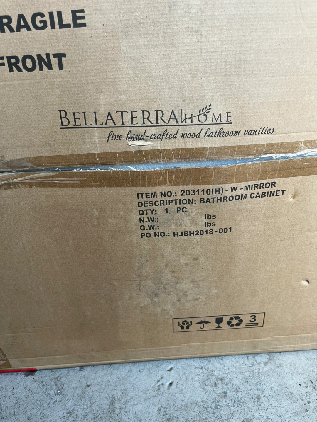 Bellaterra Home Bathroom Cabinet