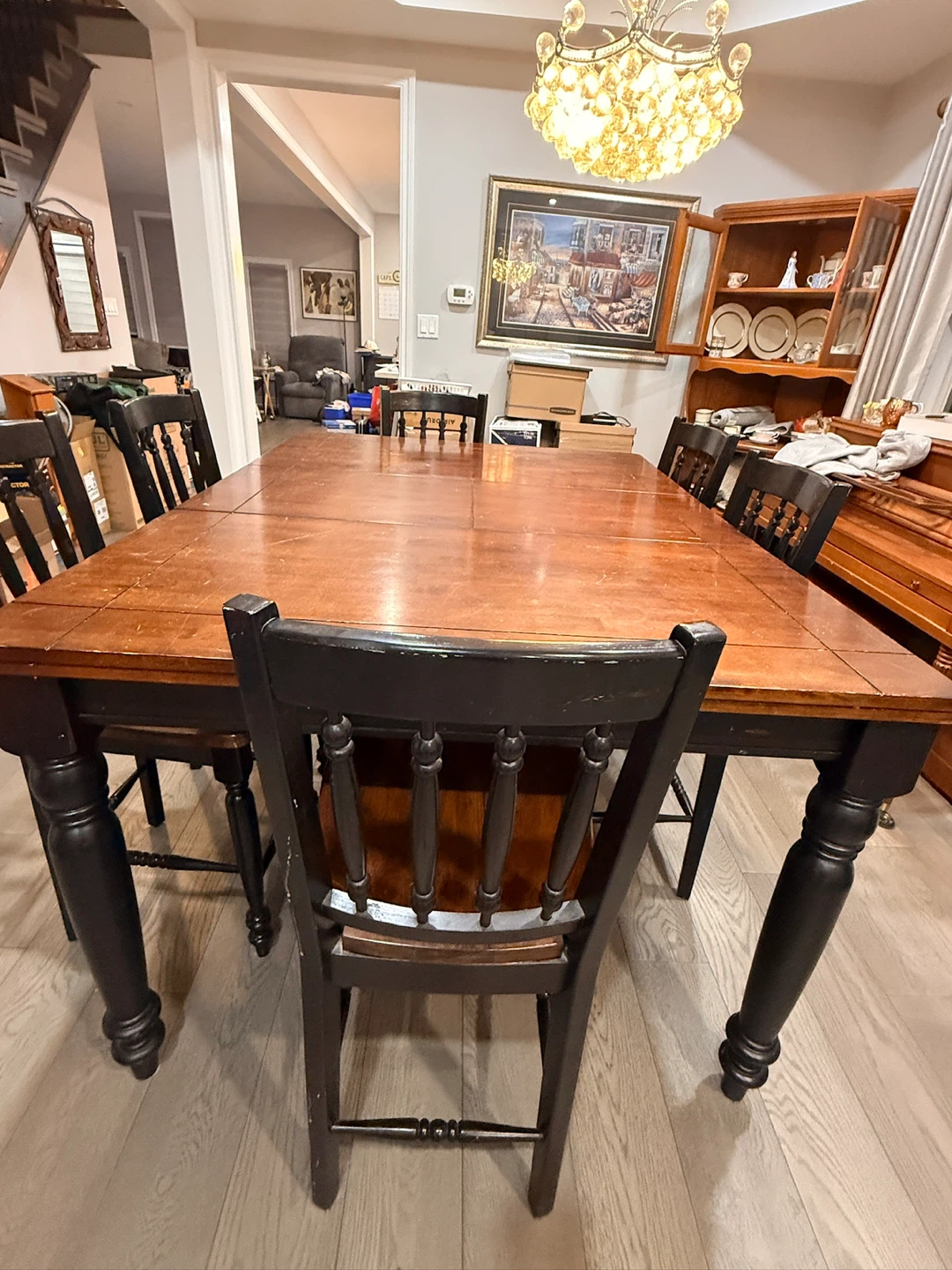 Wooden Dining Table and Chairs Set - photo 3