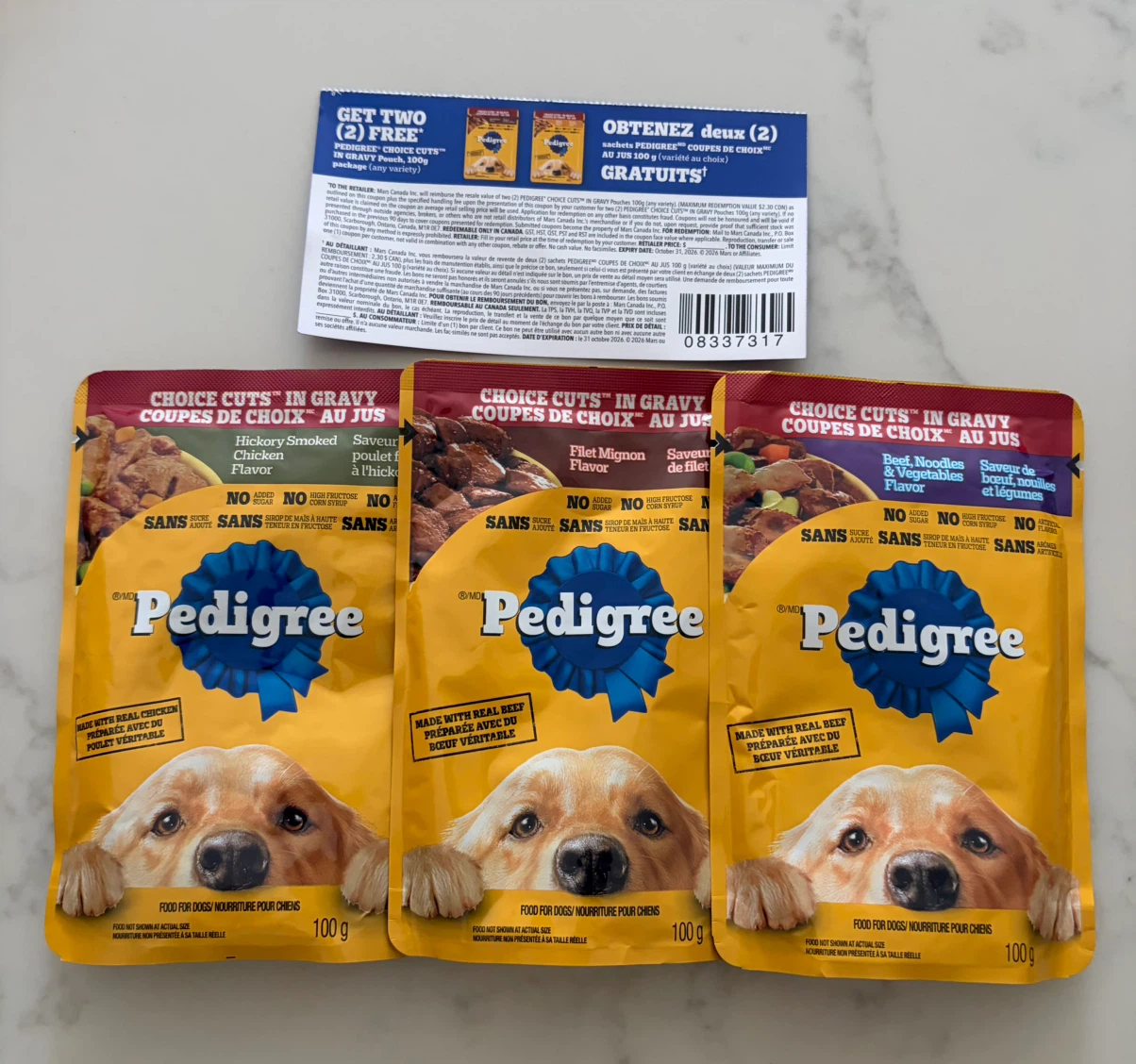 Pedigree Choice Cuts in Gravy Dog Food Pouches (3-Pack)