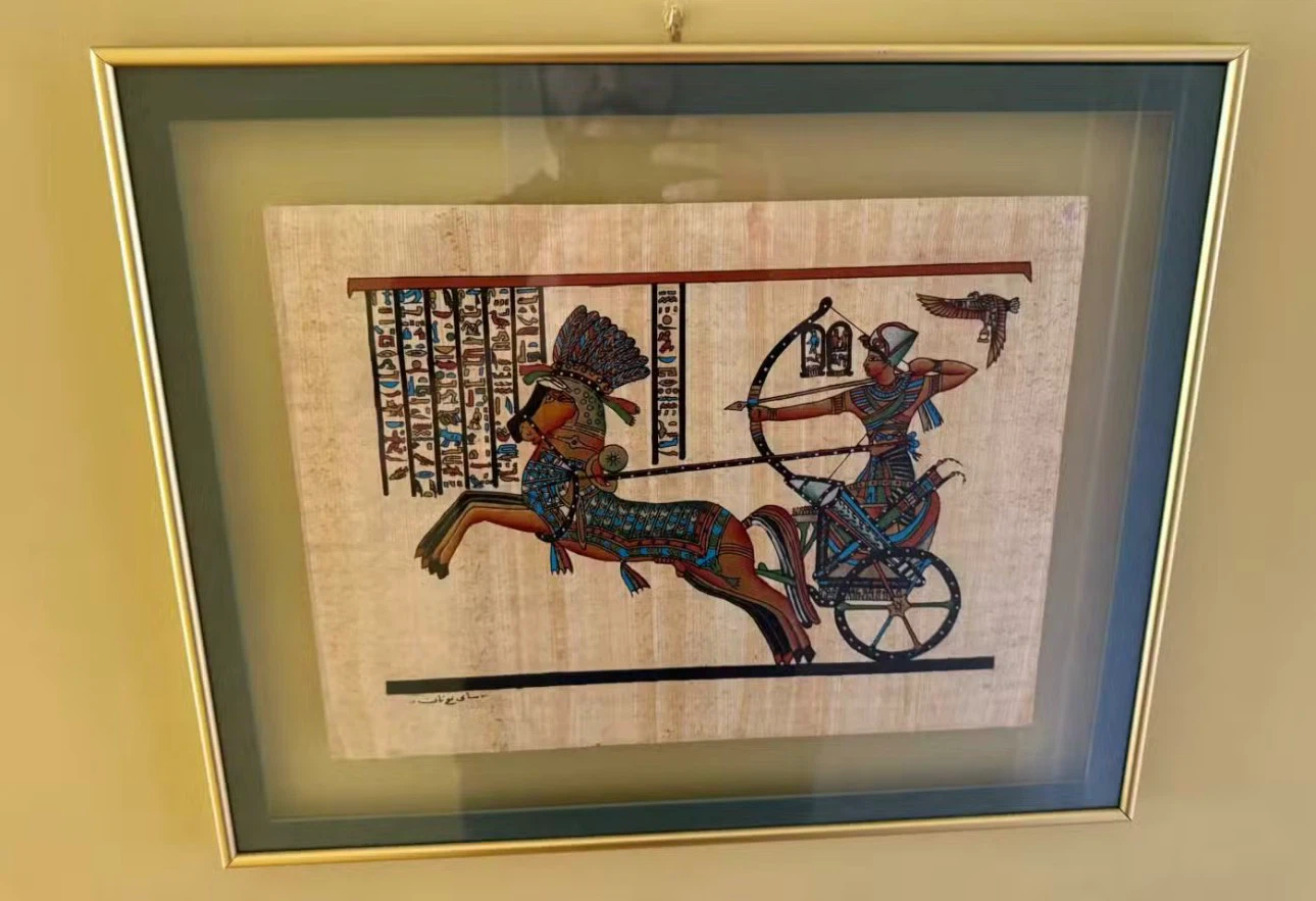 Framed Egyptian Papyrus Art
