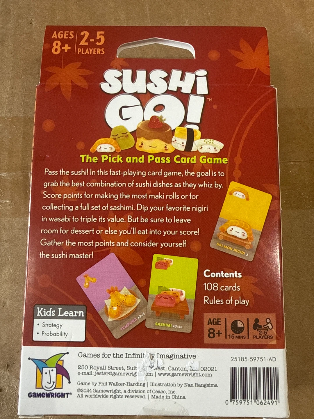 Sushi Go! The Pick and Pass Card Game by Gamewright - photo 2