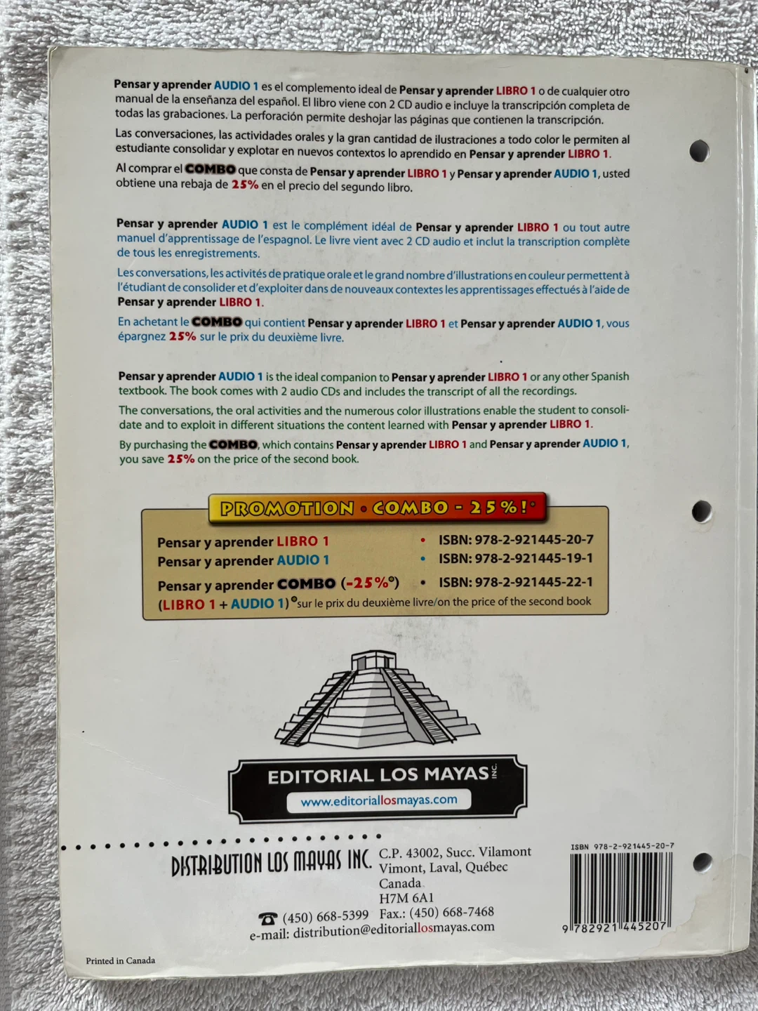 Pensar y Aprender Libro 1 Spanish Coursebook - photo 2