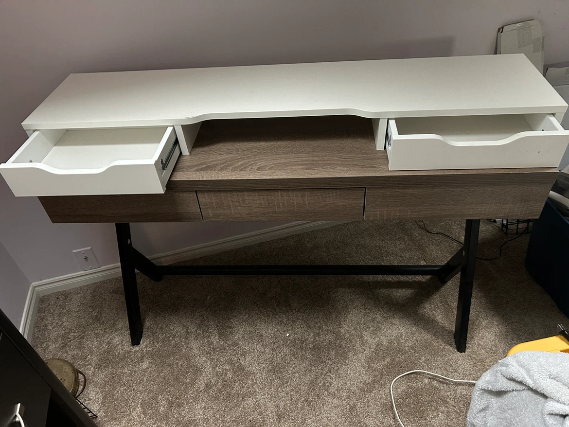 Modern Desk with Drawers - photo 4