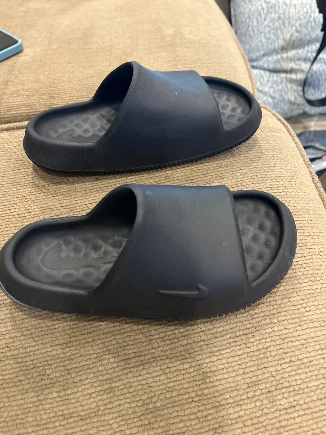 Black Nike Calm Slide Sandals 2.0 kids - photo 2