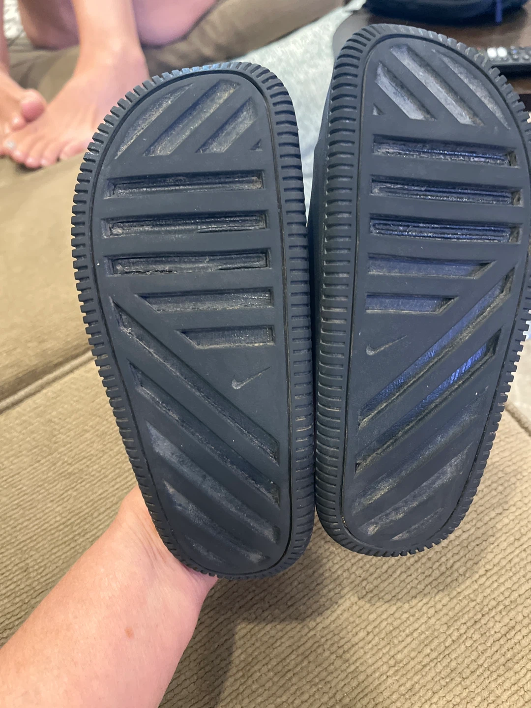 Black Nike Calm Slide Sandals 2.0 kids - photo 4