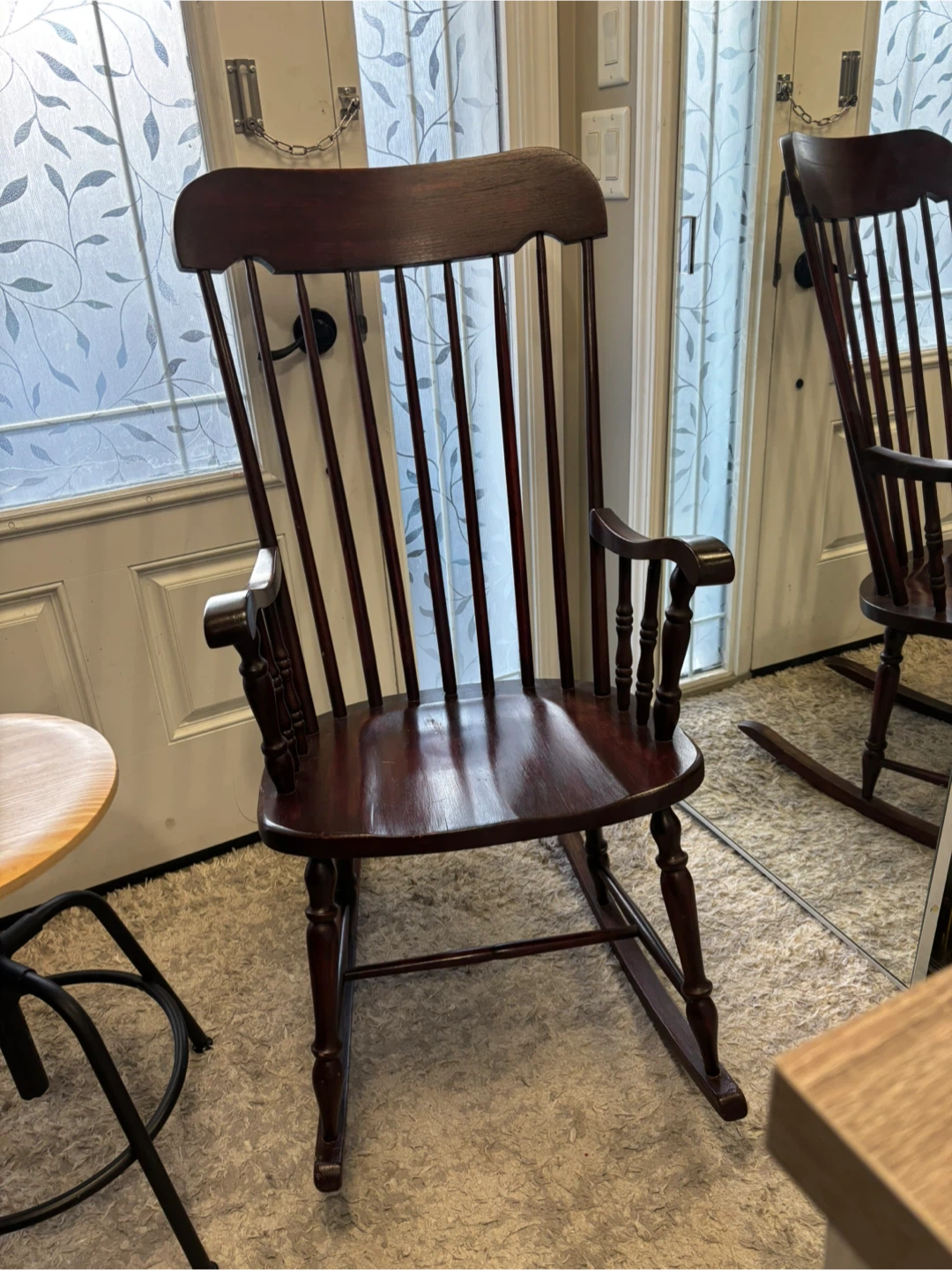 Dark Wood Rocking Chair - photo 2