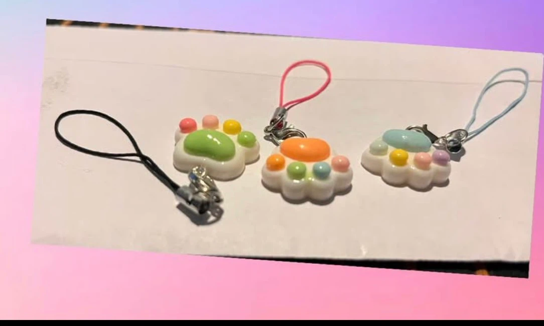 Cute Dog phone charms with free bookmarks