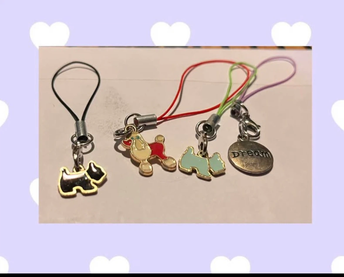 Cute Dog phone charms with free bookmarks - photo 2