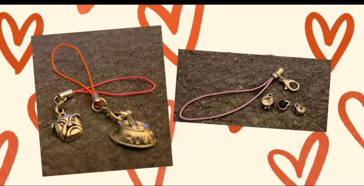 Cute Dog phone charms with free bookmarks - photo 3