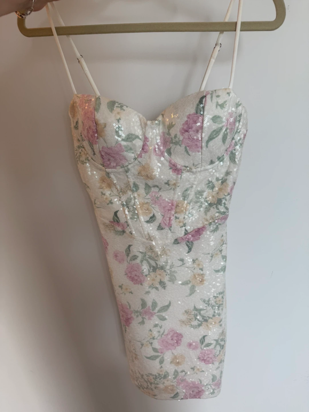 Floral Sequin Mini Dress - photo 2