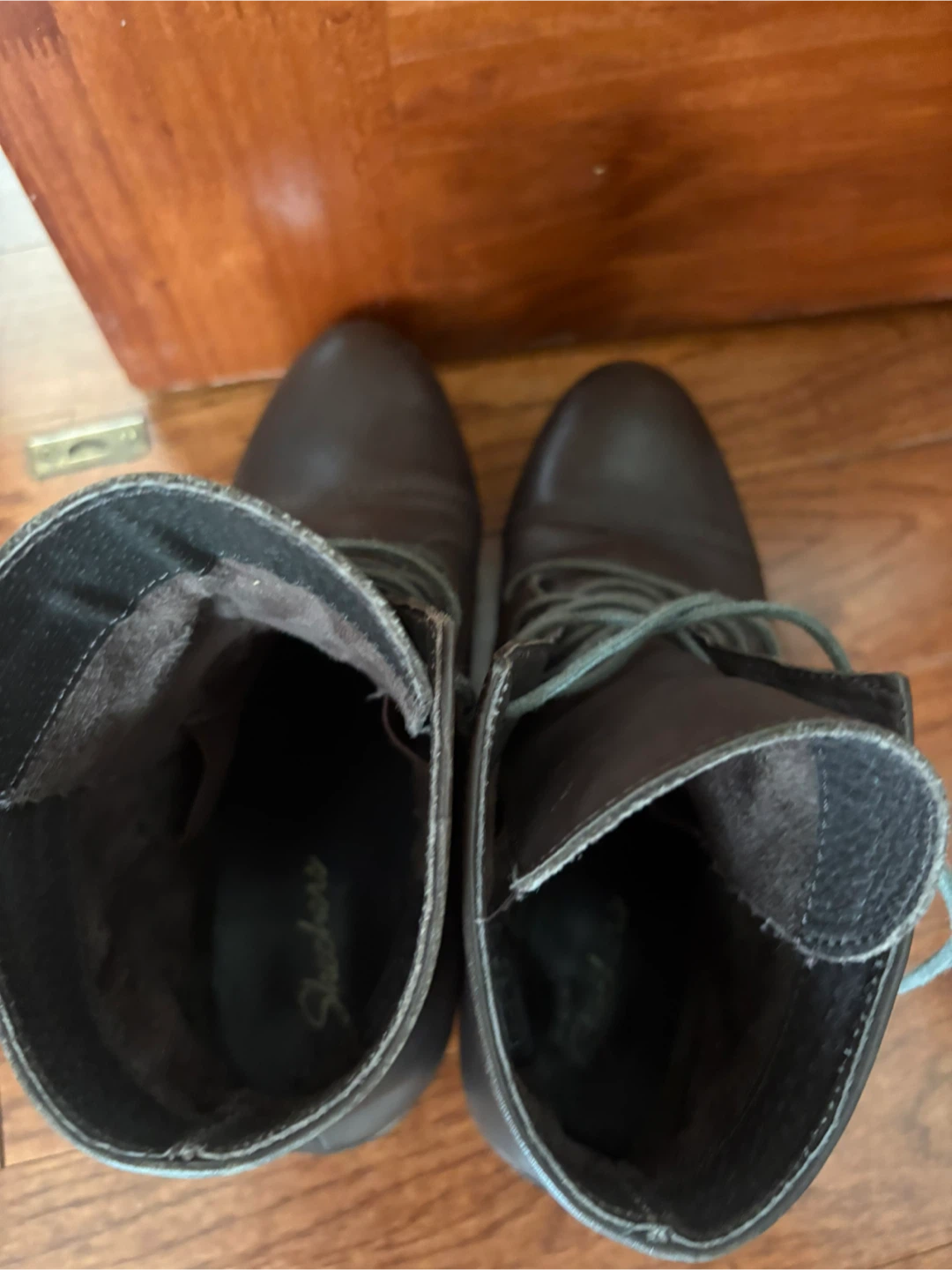 Brown Leather Lace-Up Ankle Boots - photo 3