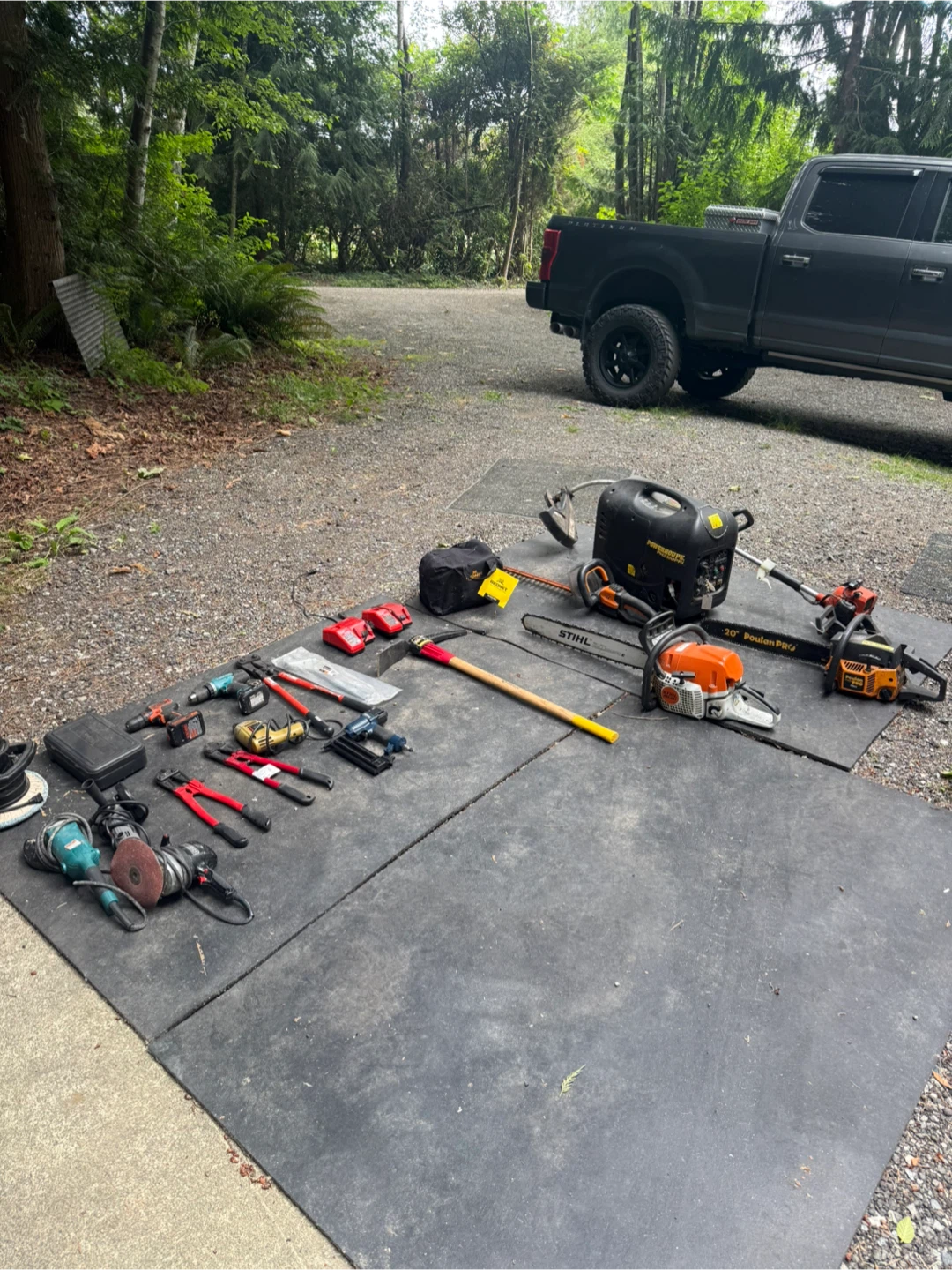 Assorted Power Tools and Chainsaws