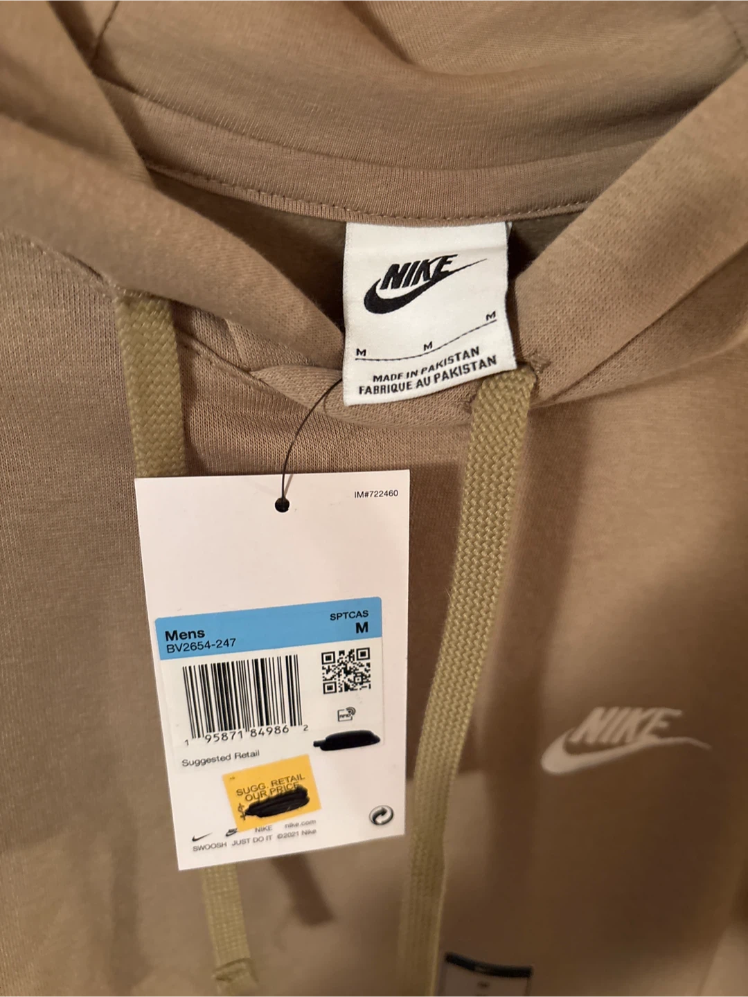 Nike Men's SPTCAS Hoodie - Tan - Size M - photo 2