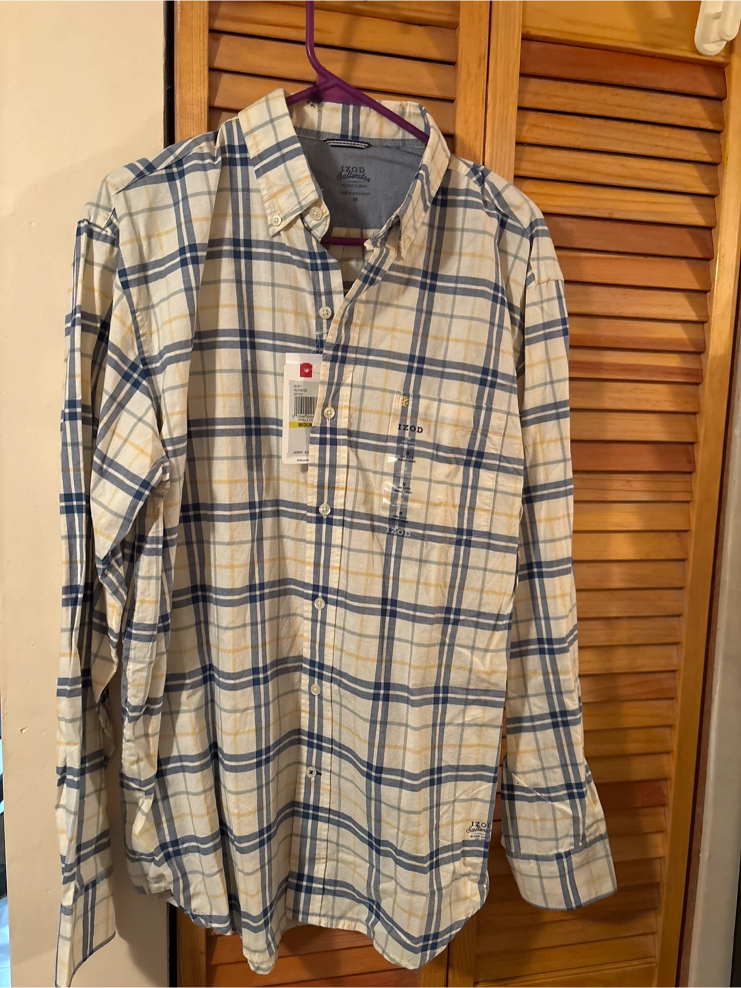 IZOD Saltwater Relaxed Classic Plaid Button-Down Shirt