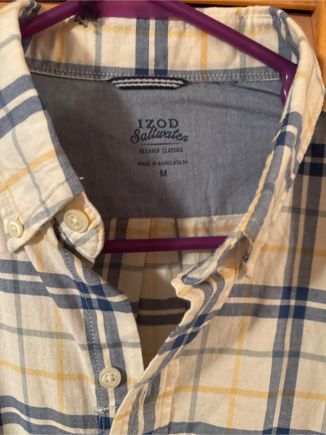 IZOD Saltwater Relaxed Classic Plaid Button-Down Shirt - photo 2