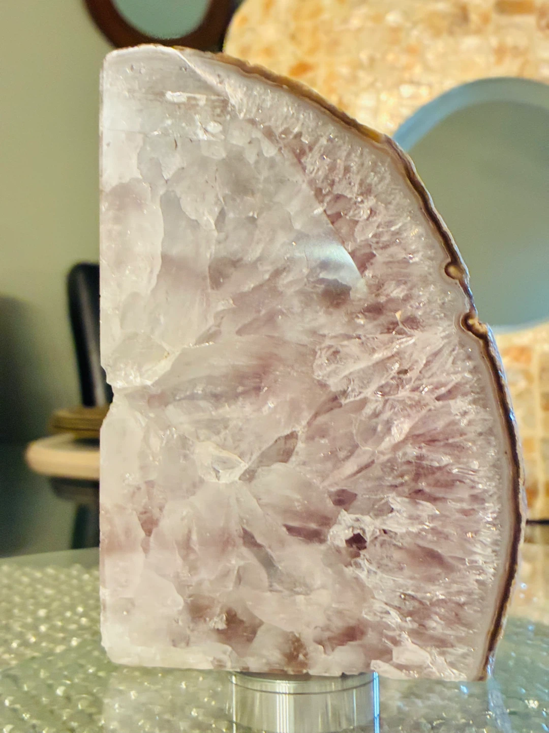 Amethyst Geode Slice Decor