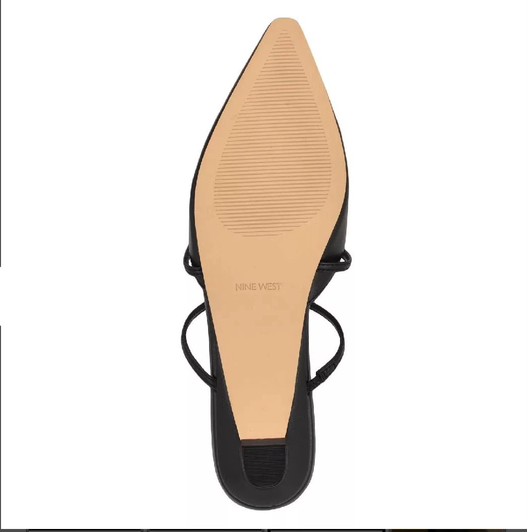 Nine West Silver Pointed Toe Mules