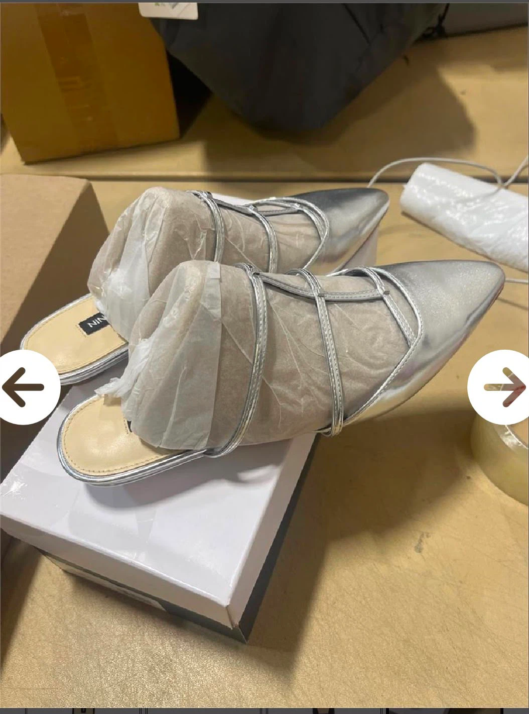 Nine West Silver Pointed Toe Mules - photo 2