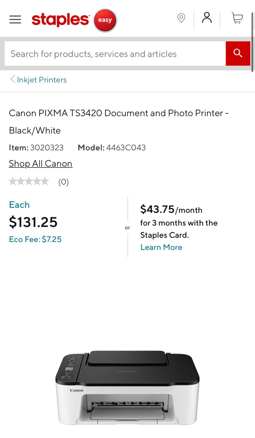 Brand New Canon PIXMA TS3420 Wireless Printer - photo 5