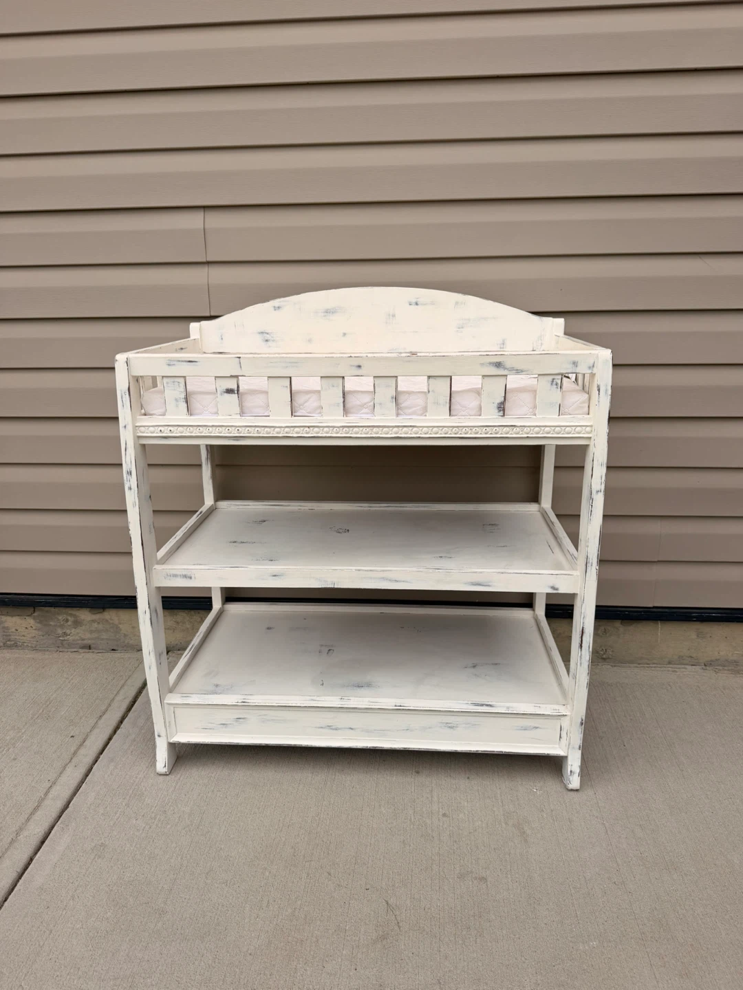 Vintage Changing Table with Shelves