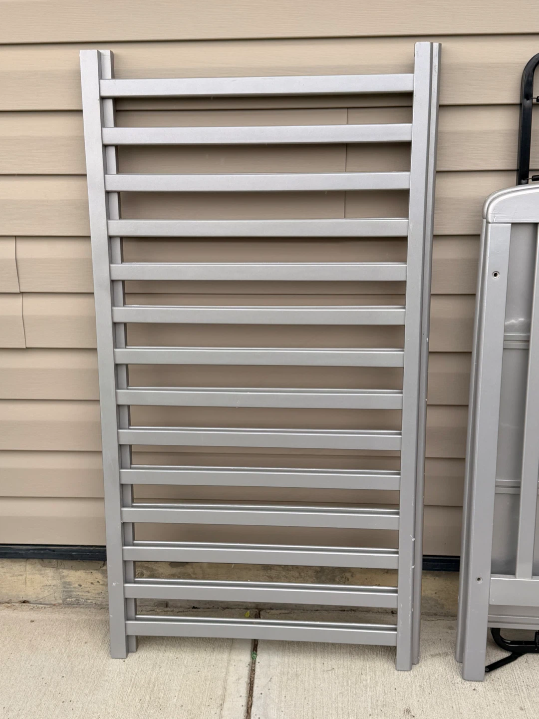 Silver Crib Frame and Side Panel - photo 2