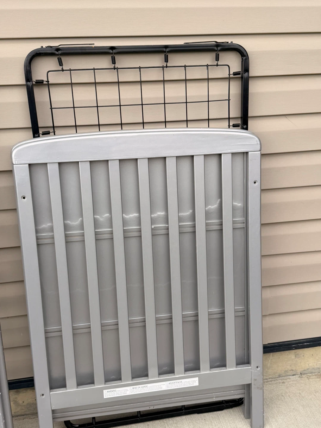 Silver Crib Frame and Side Panel - photo 5