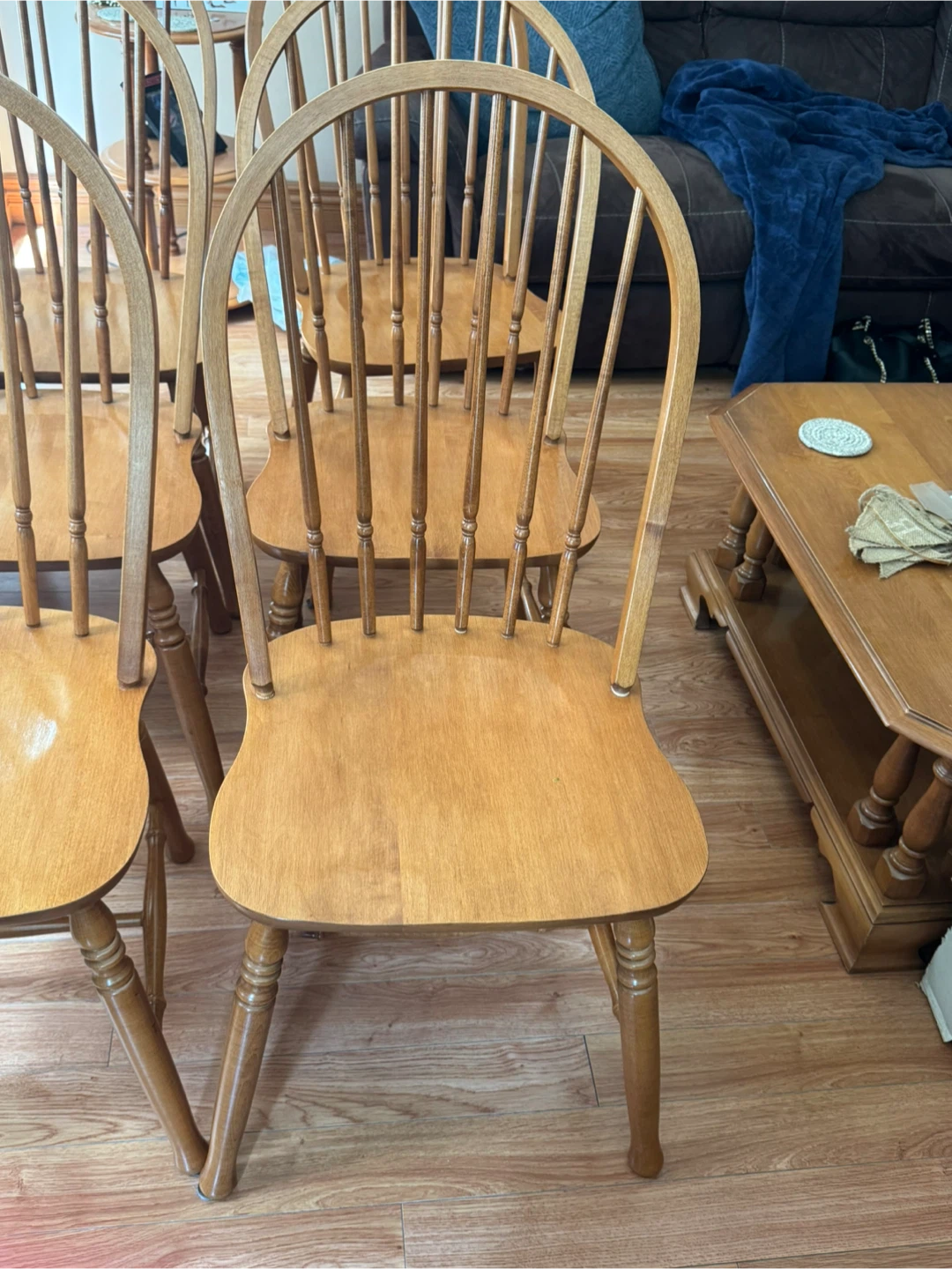 Set of 6 Wooden Dining Chairs - photo 3