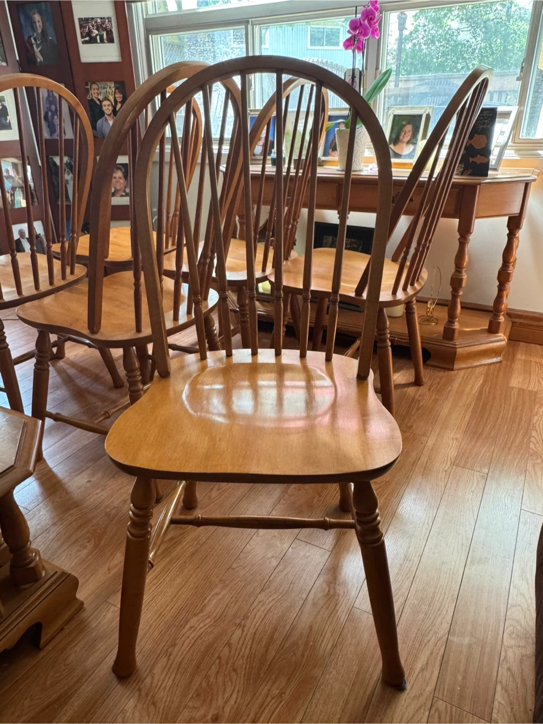Set of 6 Wooden Dining Chairs - photo 4